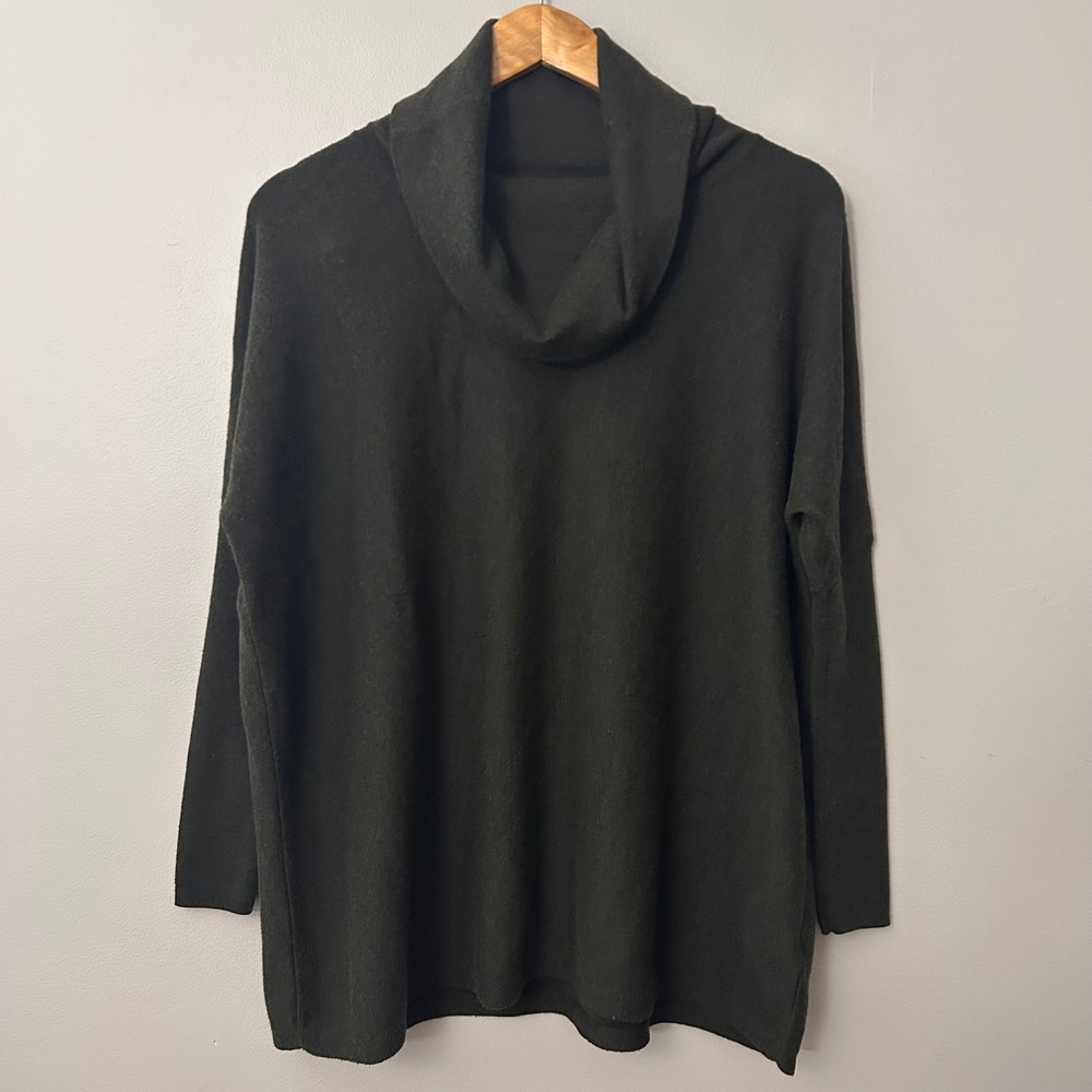 Smartwool Sweater Womens‎ Small Brown Edgewood Cowl Neck Tunic Merino Wool Blend
